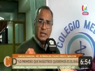 Situación PAMI - Nota Dr. Marcelo Sandoval, Colegio Médico Regional Bariloche